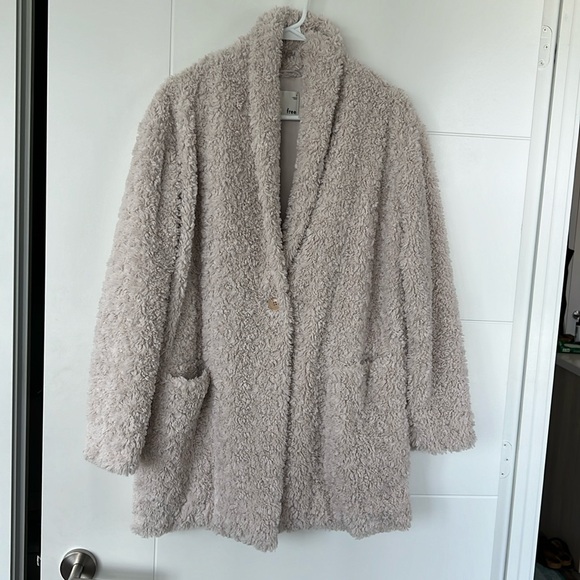 Wilfred Free Cream Sherpa Coat - Picture 1 of 8